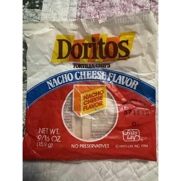 Vintage Doritos Bag Potato Chip Junk Food Frito Lay 80s Empty Tortilla Snack - Picture 3 of 3